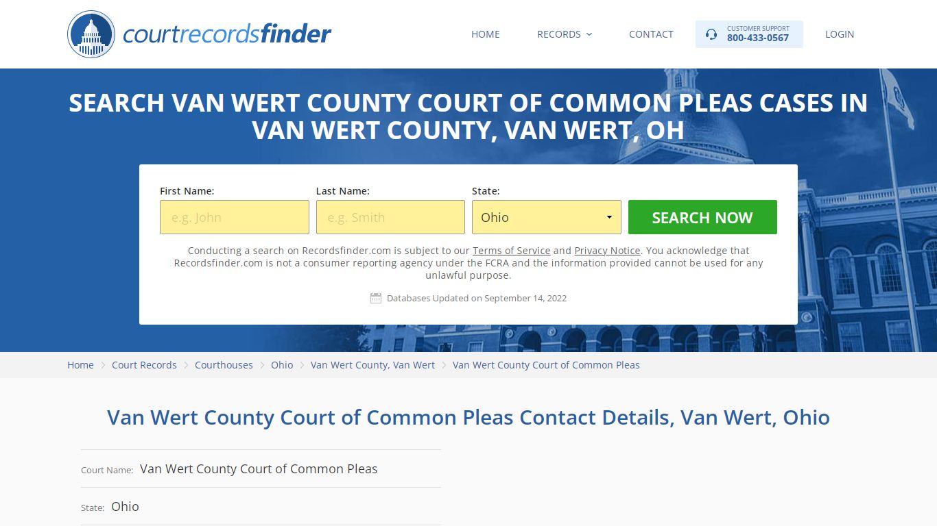 Van Wert County Court of Common Pleas Case Search - Van Wert County, OH ...